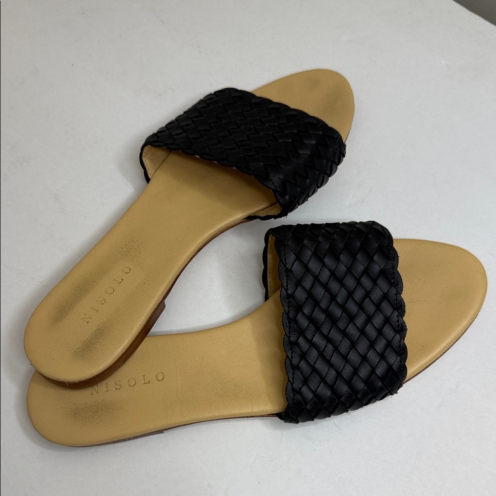 Nisolo Black and Tan Woven Sandals - Picture 4 of 4